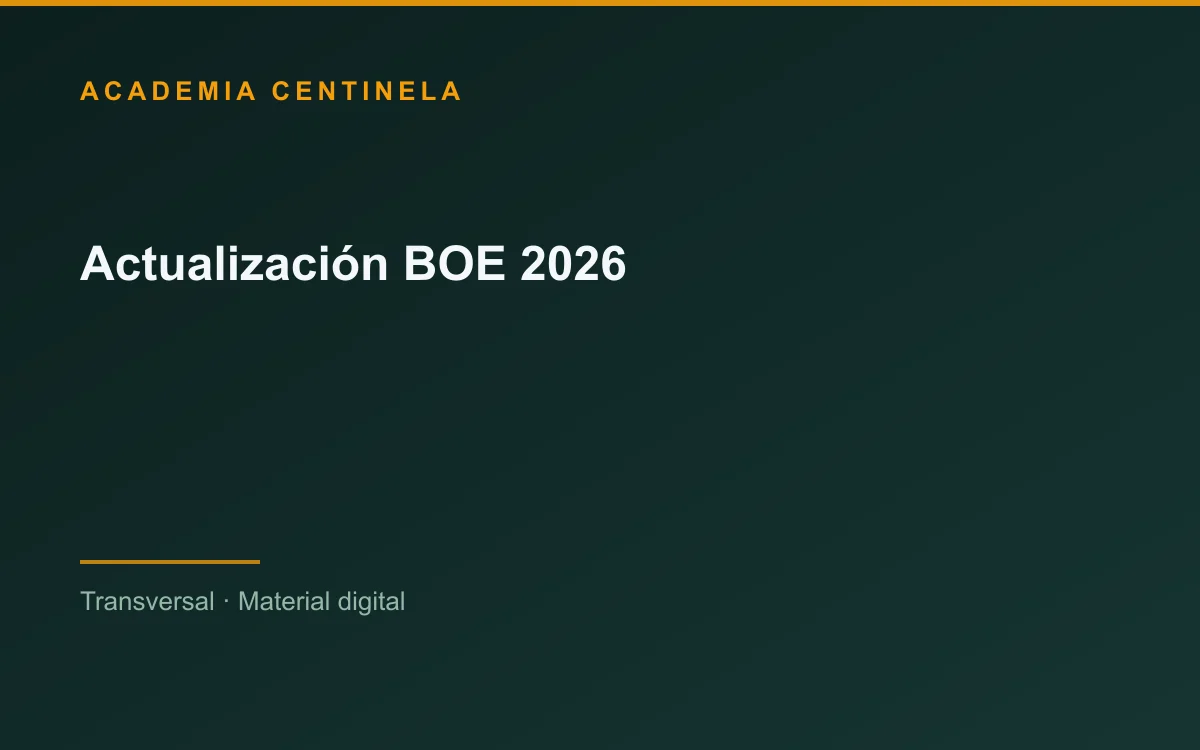 Actualización BOE 2026
