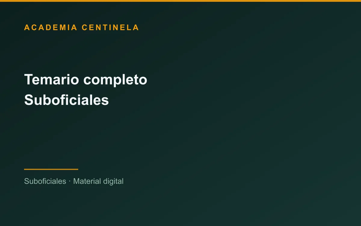 Temario completo Suboficiales